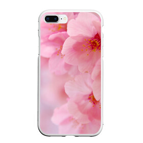 Чехол для iPhone 7Plus/8 Plus матовый с принтом Сакура в Тюмени, Силикон | Область печати: задняя сторона чехла, без боковых панелей | весна | вишня | розовый | цветение | цветы | япония