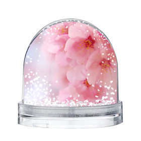 Снежный шар с принтом Сакура в Тюмени, Пластик | Изображение внутри шара печатается на глянцевой фотобумаге с двух сторон | весна | вишня | розовый | цветение | цветы | япония