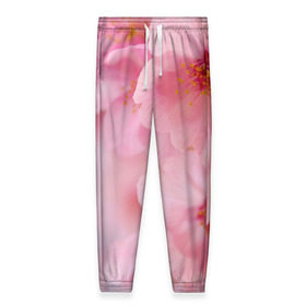 Женские брюки 3D с принтом Сакура в Тюмени, полиэстер 100% | прямой крой, два кармана без застежек по бокам, с мягкой трикотажной резинкой на поясе и по низу штанин. В поясе для дополнительного комфорта — широкие завязки | весна | вишня | розовый | цветение | цветы | япония