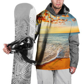 Накидка на куртку 3D с принтом Лазурный берег в Тюмени, 100% полиэстер |  | берег | лето | море | отдых