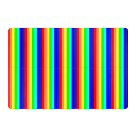 Магнитный плакат 3Х2 с принтом Радуга вертикальные полосы в Тюмени, Полимерный материал с магнитным слоем | 6 деталей размером 9*9 см | вертикальные | жёлтый | зелёный | красный | оранжевый | полосы | радуга | синий | фиолетовый