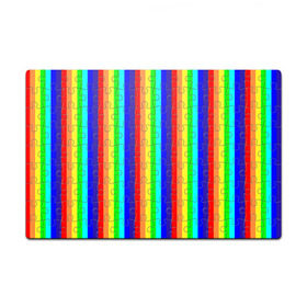 Пазл магнитный 126 элементов с принтом Радуга вертикальные полосы в Тюмени, полимерный материал с магнитным слоем | 126 деталей, размер изделия —  180*270 мм | вертикальные | жёлтый | зелёный | красный | оранжевый | полосы | радуга | синий | фиолетовый
