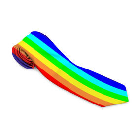 Галстук 3D с принтом Радуга вертикальные полосы в Тюмени, 100% полиэстер | Длина 148 см; Плотность 150-180 г/м2 | Тематика изображения на принте: вертикальные | жёлтый | зелёный | красный | оранжевый | полосы | радуга | синий | фиолетовый