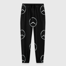 Мужские брюки 3D с принтом Mercedes в Тюмени, 100% полиэстер | манжеты по низу, эластичный пояс регулируется шнурком, по бокам два кармана без застежек, внутренняя часть кармана из мелкой сетки | мерседес