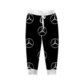 Детские брюки 3D с принтом Mercedes в Тюмени, 100% полиэстер | манжеты по низу, эластичный пояс регулируется шнурком, по бокам два кармана без застежек, внутренняя часть кармана из мелкой сетки | мерседес