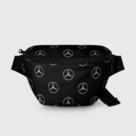 Поясная сумка 3D с принтом Mercedes в Тюмени, 100% полиэстер | плотная ткань, ремень с регулируемой длиной, внутри несколько карманов для мелочей, основное отделение и карман с обратной стороны сумки застегиваются на молнию | мерседес