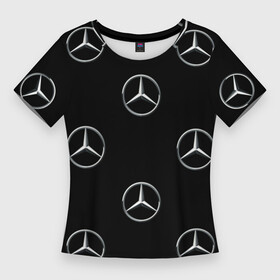 Женская футболка 3D Slim с принтом Mercedes в Тюмени,  |  | мерседес