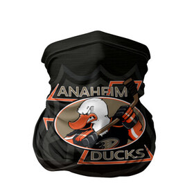 Бандана-труба 3D с принтом Anaheim Ducks 3D в Тюмени, 100% полиэстер, ткань с особыми свойствами — Activecool | плотность 150‒180 г/м2; хорошо тянется, но сохраняет форму | anaheim ducks | nhl | спорт | хоккей