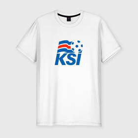 Мужская футболка премиум с принтом Сборная Исландии по футболу в Тюмени, 92% хлопок, 8% лайкра | приталенный силуэт, круглый вырез ворота, длина до линии бедра, короткий рукав | 