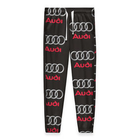 Женские брюки 3D с принтом Audi в Тюмени, полиэстер 100% | прямой крой, два кармана без застежек по бокам, с мягкой трикотажной резинкой на поясе и по низу штанин. В поясе для дополнительного комфорта — широкие завязки | ауди