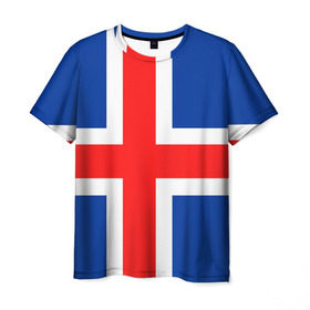 Мужская футболка 3D с принтом Исландия в Тюмени, 100% полиэфир | прямой крой, круглый вырез горловины, длина до линии бедер | 