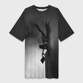 Платье-футболка 3D с принтом Тетрадь смерти 6 в Тюмени,  |  | death note | l | дэсу ното | кира | лайт | лайт ягами | рюк. миса | синигами | эл