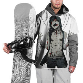 Накидка на куртку 3D с принтом Псих на цепи в Тюмени, 100% полиэстер |  | 