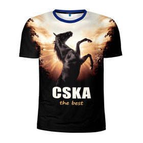 Мужская футболка 3D спортивная с принтом CSKA the best в Тюмени, 100% полиэстер с улучшенными характеристиками | приталенный силуэт, круглая горловина, широкие плечи, сужается к линии бедра | bcjhj