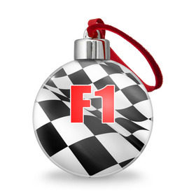 Ёлочный шар с принтом Формула 1 в Тюмени, Пластик | Диаметр: 77 мм | Тематика изображения на принте: f1 | formula 1 | авто | автогонки | автоспорт | спорткар | финиш