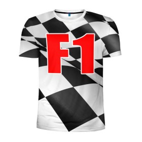 Мужская футболка 3D спортивная с принтом Формула 1 в Тюмени, 100% полиэстер с улучшенными характеристиками | приталенный силуэт, круглая горловина, широкие плечи, сужается к линии бедра | f1 | formula 1 | авто | автогонки | автоспорт | спорткар | финиш