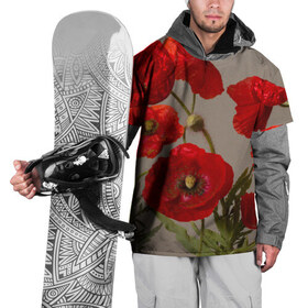 Накидка на куртку 3D с принтом Маки 2 в Тюмени, 100% полиэстер |  | Тематика изображения на принте: маки | цветы