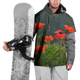 Накидка на куртку 3D с принтом Маки 6 в Тюмени, 100% полиэстер |  | Тематика изображения на принте: маки | футболка с маками | цветы