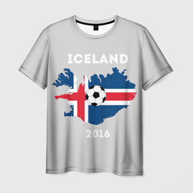 Мужская футболка 3D с принтом Исландия в Тюмени, 100% полиэфир | прямой крой, круглый вырез горловины, длина до линии бедер | 