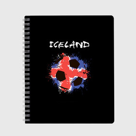 Тетрадь с принтом Исландия в Тюмени, 100% бумага | 48 листов, плотность листов — 60 г/м2, плотность картонной обложки — 250 г/м2. Листы скреплены сбоку удобной пружинной спиралью. Уголки страниц и обложки скругленные. Цвет линий — светло-серый
 | euro 2016