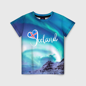 Детская футболка 3D с принтом Исландия в Тюмени, 100% гипоаллергенный полиэфир | прямой крой, круглый вырез горловины, длина до линии бедер, чуть спущенное плечо, ткань немного тянется | Тематика изображения на принте: исландия