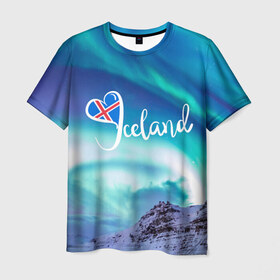 Мужская футболка 3D с принтом Исландия в Тюмени, 100% полиэфир | прямой крой, круглый вырез горловины, длина до линии бедер | исландия