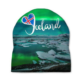 Шапка 3D с принтом Исландия. Полярное сияние в Тюмени, 100% полиэстер | универсальный размер, печать по всей поверхности изделия | Тематика изображения на принте: исландия