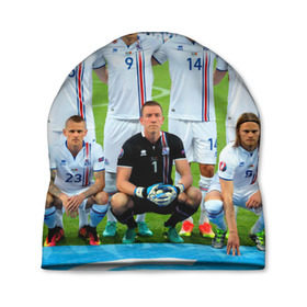 Шапка 3D с принтом Сборная Исландии по футболу в Тюмени, 100% полиэстер | универсальный размер, печать по всей поверхности изделия | Тематика изображения на принте: euro 2016