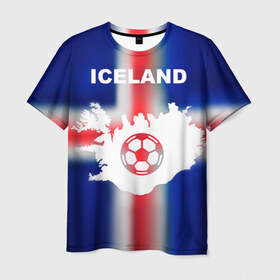 Мужская футболка 3D с принтом Исландия в Тюмени, 100% полиэфир | прямой крой, круглый вырез горловины, длина до линии бедер | Тематика изображения на принте: 
