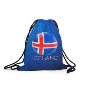 Рюкзак-мешок 3D с принтом Исландия в Тюмени, 100% полиэстер | плотность ткани — 200 г/м2, размер — 35 х 45 см; лямки — толстые шнурки, застежка на шнуровке, без карманов и подкладки | euro 2016