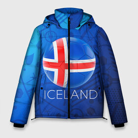 Мужская зимняя куртка 3D с принтом Исландия в Тюмени, верх — 100% полиэстер; подкладка — 100% полиэстер; утеплитель — 100% полиэстер | длина ниже бедра, свободный силуэт Оверсайз. Есть воротник-стойка, отстегивающийся капюшон и ветрозащитная планка. 

Боковые карманы с листочкой на кнопках и внутренний карман на молнии. | Тематика изображения на принте: euro 2016