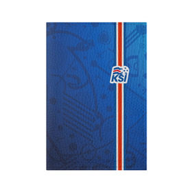 Обложка для паспорта матовая кожа с принтом Форма сборной Исландии по футболу в Тюмени, натуральная матовая кожа | размер 19,3 х 13,7 см; прозрачные пластиковые крепления | Тематика изображения на принте: euro 2016