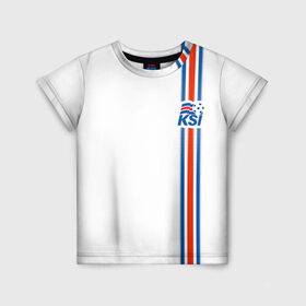 Детская футболка 3D с принтом Форма сборной Исландии по футболу в Тюмени, 100% гипоаллергенный полиэфир | прямой крой, круглый вырез горловины, длина до линии бедер, чуть спущенное плечо, ткань немного тянется | Тематика изображения на принте: euro 2016