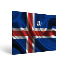 Холст прямоугольный с принтом Исландия в Тюмени, 100% ПВХ |  | флаг