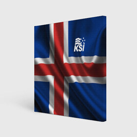 Холст квадратный с принтом Исландия в Тюмени, 100% ПВХ |  | флаг