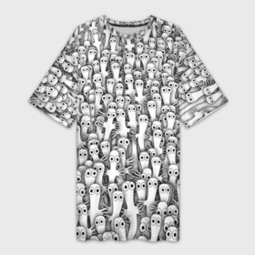 Платье-футболка 3D с принтом Хатифнатты в Тюмени,  |  | moomintroll | мумми тролль