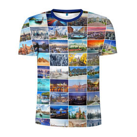 Мужская футболка 3D спортивная с принтом Страны мира (10х10) в Тюмени, 100% полиэстер с улучшенными характеристиками | приталенный силуэт, круглая горловина, широкие плечи, сужается к линии бедра | Тематика изображения на принте: азия | берлин | вегас | венеция | воспоминания | города | достопримечательности | европа | египет | калифорния | каникулы | лондон | милан | москва | ностальгия | нью йорк | отдых | отпуск | память