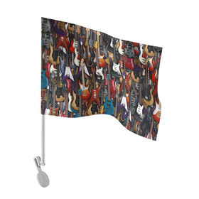 Флаг для автомобиля с принтом Электрогитары в Тюмени, 100% полиэстер | Размер: 30*21 см | fender | ibanez | ltd | stratocaster | гитара | инструмент | музыка | рок