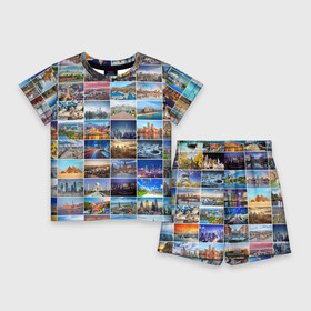 Детский костюм с шортами 3D с принтом Туризм (10х10) в Тюмени,  |  | азия | берлин | вегас | венеция | воспоминания | города | достопримечательности | европа | египет | калифорния | каникулы | лондон | милан | москва | ностальгия | нью йорк | отдых | отпуск | память
