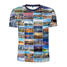 Мужская футболка 3D спортивная с принтом Туризм (10х10) в Тюмени, 100% полиэстер с улучшенными характеристиками | приталенный силуэт, круглая горловина, широкие плечи, сужается к линии бедра | Тематика изображения на принте: азия | берлин | вегас | венеция | воспоминания | города | достопримечательности | европа | египет | калифорния | каникулы | лондон | милан | москва | ностальгия | нью йорк | отдых | отпуск | память