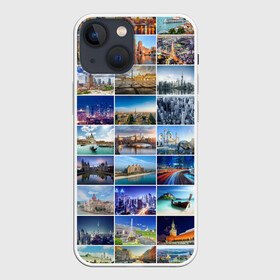 Чехол для iPhone 13 mini с принтом Страны мира (9х9) в Тюмени,  |  | азия | берлин | вегас | венеция | воспоминания | города | достопримечательности | европа | египет | калифорния | каникулы | лондон | милан | москва | ностальгия | нью йорк | отдых | отпуск | память
