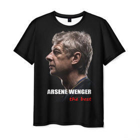Мужская футболка 3D с принтом Arsene Wenger (Arsenal) в Тюмени, 100% полиэфир | прямой крой, круглый вырез горловины, длина до линии бедер | 