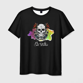 Мужская футболка 3D с принтом El Diablo в Тюмени, 100% полиэфир | прямой крой, круглый вырез горловины, длина до линии бедер | el diablo | suicide squad | эль диабло