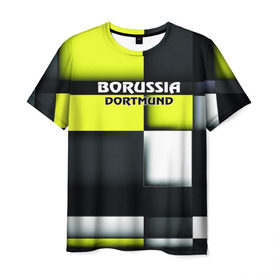 Мужская футболка 3D с принтом Borussia в Тюмени, 100% полиэфир | прямой крой, круглый вырез горловины, длина до линии бедер | 