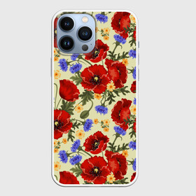 Чехол для iPhone 13 Pro Max с принтом Маки в Тюмени,  |  | Тематика изображения на принте: background | flower | nature | poppies | poppy | red | summer | wild | красные | лето | мак | маки | полевые | природа | фон | цветы