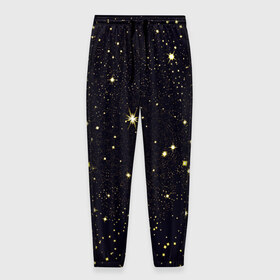 Мужские брюки 3D с принтом Stars в Тюмени, 100% полиэстер | манжеты по низу, эластичный пояс регулируется шнурком, по бокам два кармана без застежек, внутренняя часть кармана из мелкой сетки | вселенная | галактика | звезды