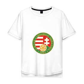 Мужская футболка хлопок Oversize с принтом Сборная Венгрия в Тюмени, 100% хлопок | свободный крой, круглый ворот, “спинка” длиннее передней части | Тематика изображения на принте: 