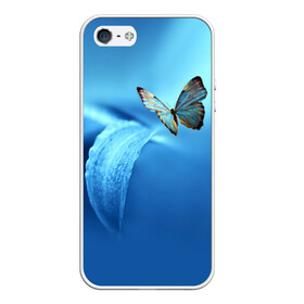 Чехол для iPhone 5/5S матовый с принтом Бабочка 2 в Тюмени, Силикон | Область печати: задняя сторона чехла, без боковых панелей | бабочки | прикольные картинки | природа | цветы
