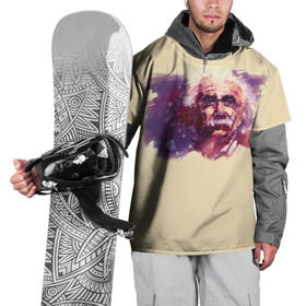 Накидка на куртку 3D с принтом Альберт Эйнштейн (Art) в Тюмени, 100% полиэстер |  | Тематика изображения на принте: акварель | живопись | прикол | студент | эйнштейн