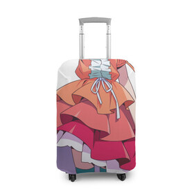 Чехол для чемодана 3D с принтом Monogatari(Ononoki) в Тюмени, 86% полиэфир, 14% спандекс | двустороннее нанесение принта, прорези для ручек и колес | anime | monogatari | ononoki